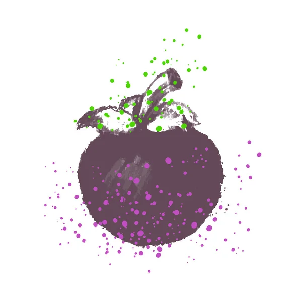 Croquis de fruits frais de mangoustan — Image vectorielle