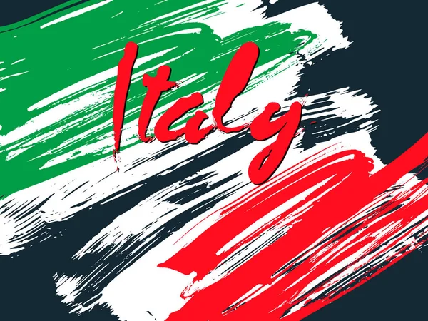 Italy flag grunge style — Stock Vector