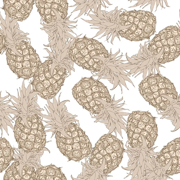 Ananas motif sans couture — Image vectorielle