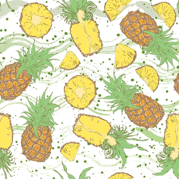 Ananas motif sans couture — Image vectorielle