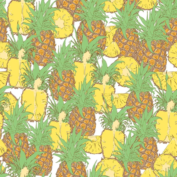 Ananas motif sans couture — Image vectorielle