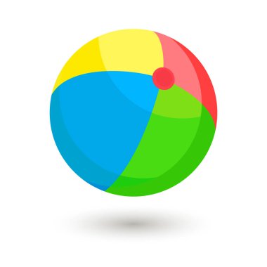 Renkli plaj topu vektör çizim