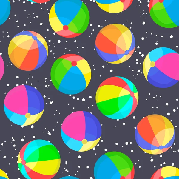 Bolas de colores patrón sin costura — Vector de stock