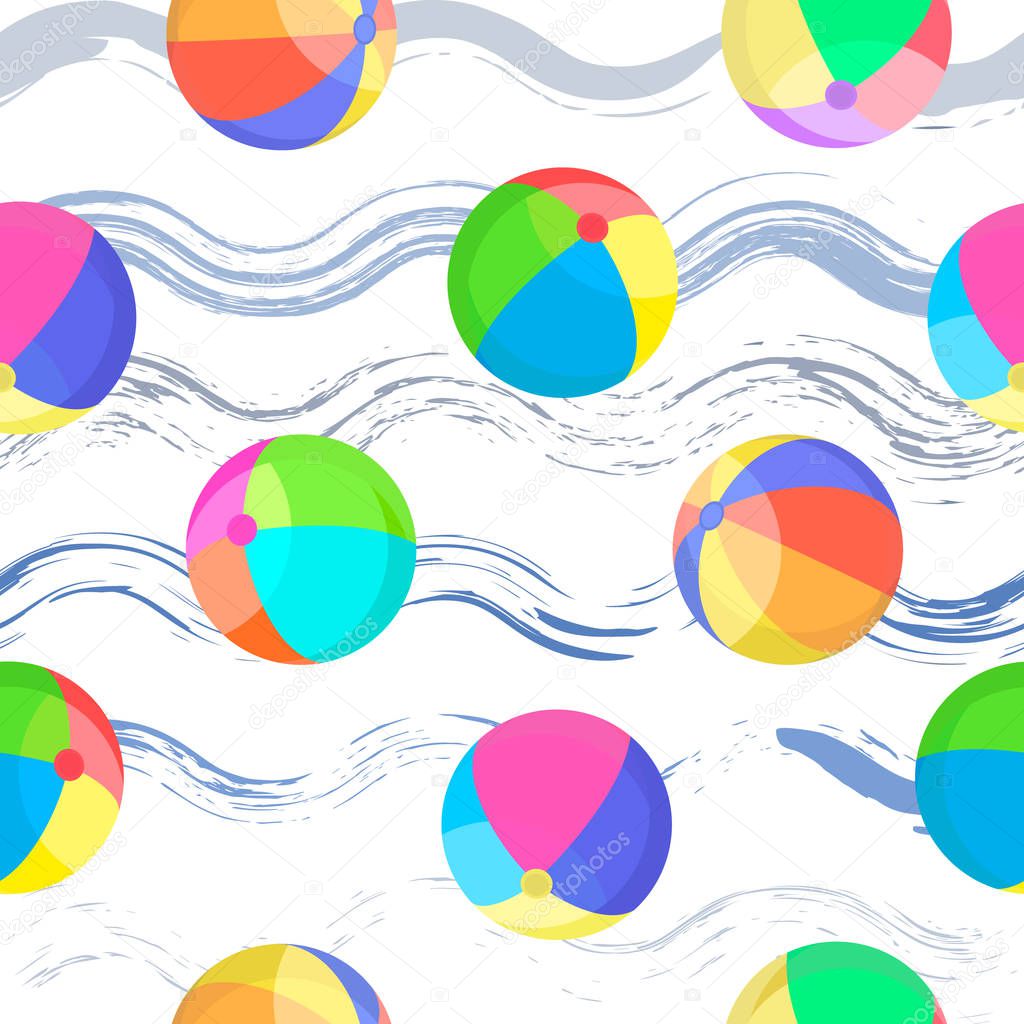 Colorful balls seamless pattern