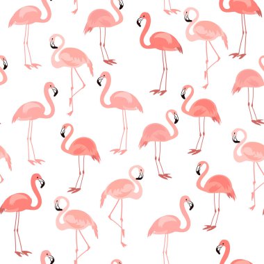 Pembe flamingo ile Seamless Modeli