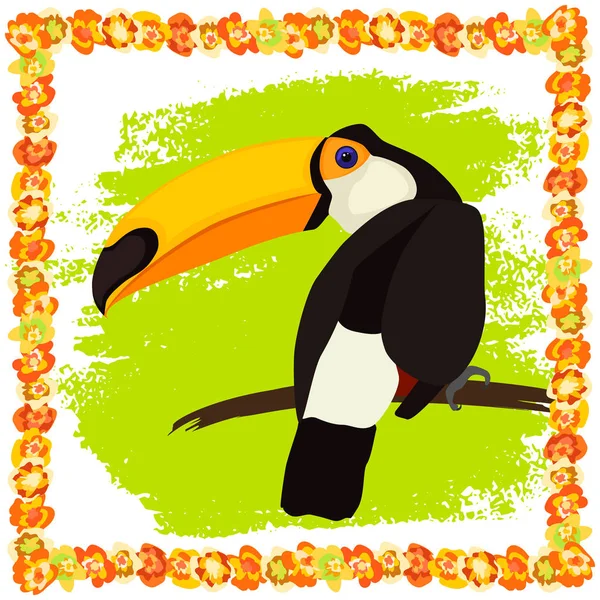 Toucan em um fundo abstrato —  Vetores de Stock