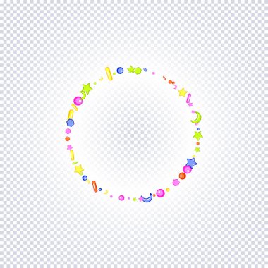 Şeffaf bir arka planda grenli çerçevesi Sprinkles