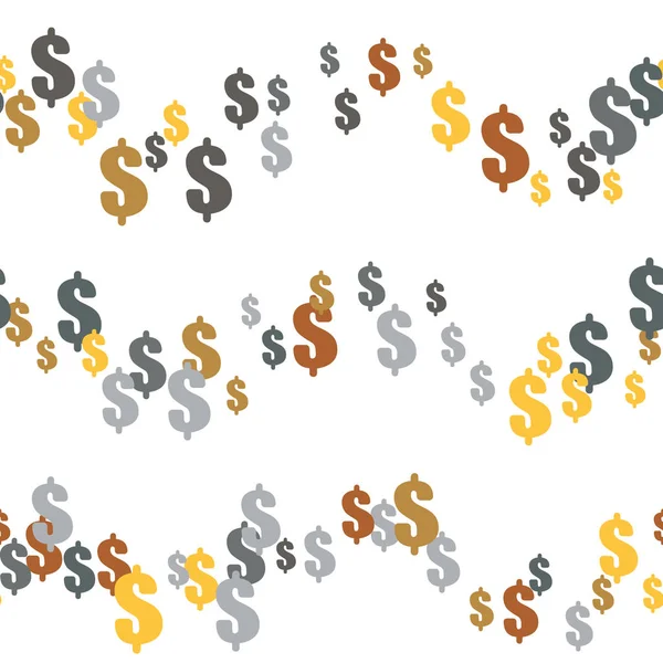 Dikişsiz dolar para para birimi sembolü arka plan — Stok Vektör