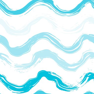 El çizilmiş dalgalar dikişsiz desen