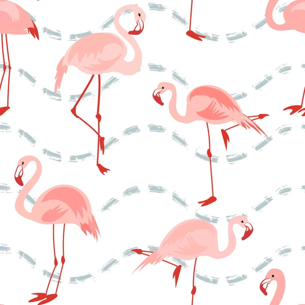 Pembe flamingo ile Seamless Modeli