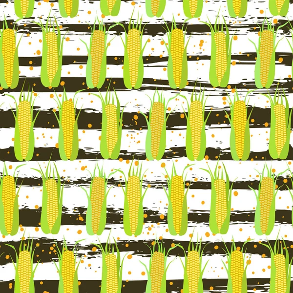 Naadloos patroon van klodders van maïs — Stockvector