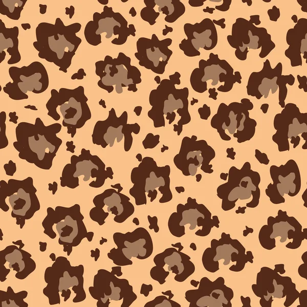 Patrón de piel de leopardo de selva sin costuras — Vector de stock