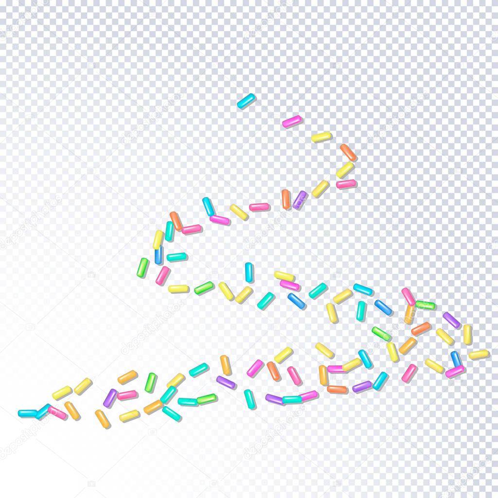 Sprinkles grainy frame on a transparent background