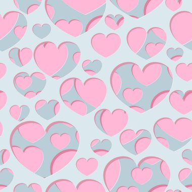 Soyut dağıtılmış kalpler delik desen