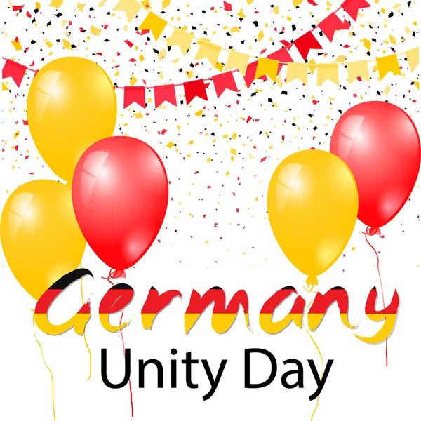Κάρτα σχεδίασης ημέρας γερμανικής ενότητας — Διανυσματικό Αρχείο