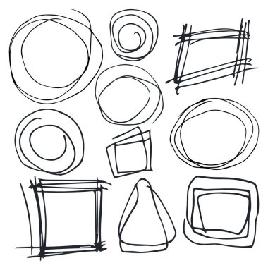 Vektör grunge çerçeveler ve metin kutuları