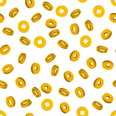 Kusursuz desenli Çin paraları.