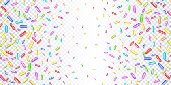 Sprinkles grainy on a transparent background