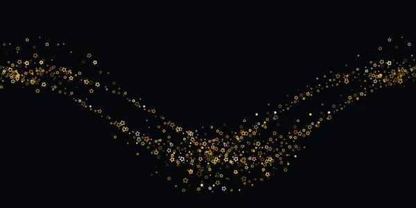 Kusursuz desenli Altın yıldızlı konfeti — Stok Vektör