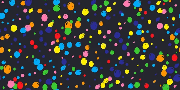 Polka Rainbow Party Explosion Fond Sans Couture Confettis Lumineux Point — Image vectorielle