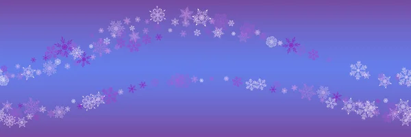 Bezešvé Vánoční Vzor Různými Komplexními Velké Malé Sněhové Vločky Barevném — Stockový vektor