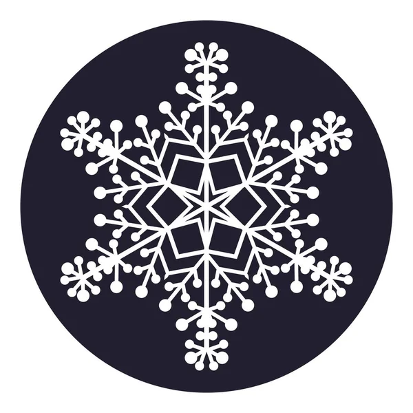 Template Snowflake Icon Symbol Great Posters Invitations Christmas Party Seasonal — Stock Vector