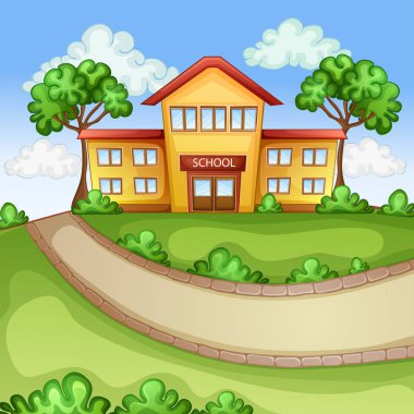 Güzel halat okul binası ile