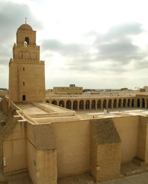 Grande Mesquita de Kairouan na Tunísia, Norte de África, Património Mundial da UNESCO — Fotografia de Stock