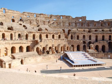 El Cem, Mahdia, Tunus - 16.05.2012 Tunus'ta El Jem Antik Roma amfitiyatrosu