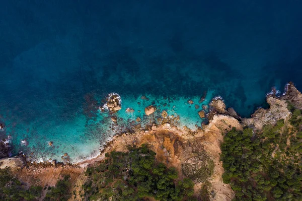 Mallorca adanın kuzey kıyısında hava fotoğrafçılığı
