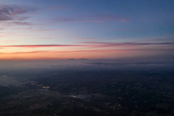 Mallorca 'Da Felanitx şehrinin hava fotoğrafı