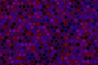 Altıgen elementli fütüristik teknoloji çizimi. Soyut altıgen arkaplanı. 