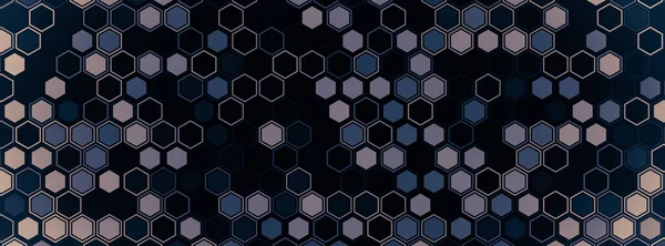 Ilustración Tecnológica Futurista Con Elementos Hexagonales Fondo Hexágono Abstracto —  Fotos de Stock