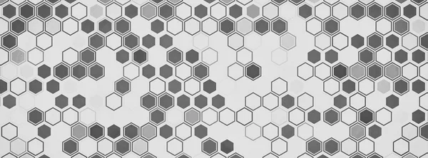 Futuristic tech illustration with hexagonal elements. Abstract hexagon background.