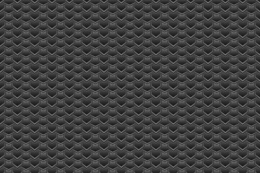 Ölçeklerin soyut vektör dokusu. Siyah vektör pürüzsüz desen. Siyah altıgenlerden oluşan arkaplan.