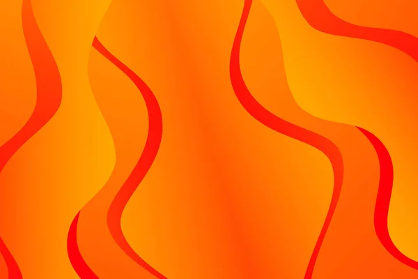 Absztrakt Narancssárga Piros Hullámos Háttér Görbe Vonalakkal Égés Tűz Láng — Stock Fotó