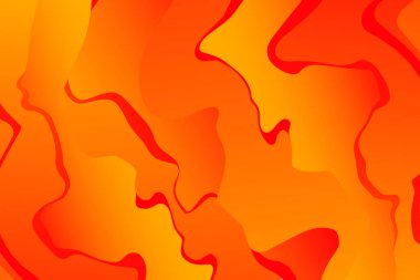 Kavis çizgileri olan soyut turuncu ve kırmızı dalgalı arkaplan. Lav. Yandım. Ateşle. Ateş!.