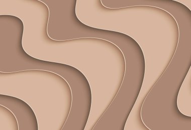 Tasarımınız için soyut eğri dalga şablonu. Eğri çizgileri olan bir resim. Dalgalı kağıt kesme arkaplanı.