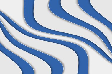 Tasarımınız için soyut eğri dalga şablonu. Eğri çizgileri olan bir resim. Dalgalı kağıt kesme arkaplanı.