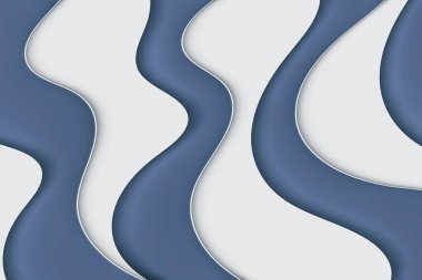 Tasarımınız için soyut eğri dalga şablonu. Eğri çizgileri olan bir resim. Dalgalı kağıt kesme arkaplanı.