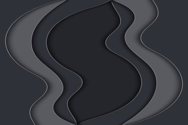 Tasarımınız için soyut eğri dalga şablonu. Eğri çizgileri olan bir resim. Dalgalı kağıt kesme arkaplanı.