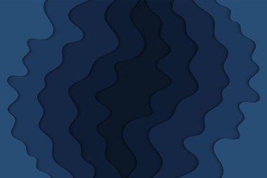 Tasarımınız için soyut eğri dalga şablonu. Eğri çizgileri olan bir resim. Dalgalı kağıt kesme arkaplanı.