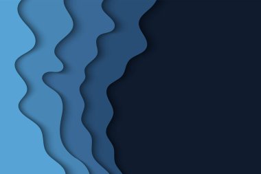 Tasarımınız için soyut eğri dalga şablonu. Eğri çizgileri olan bir resim. Dalgalı kağıt kesme arkaplanı.