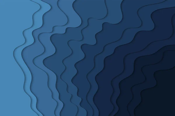 あなたのデザインのためのアブストラクト曲線波テンプレート 曲線線のイラスト 波状の紙カットの背景 — ストック写真
