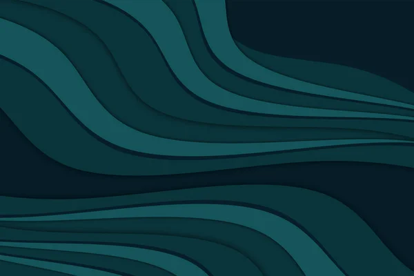 Abstract curved wave template for your design. Illustration with curves lines. Wavy paper cut background.