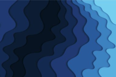 Tasarımınız için bulanık efektli soyut kıvrımlı dalga. Eğri çizgileri olan bir resim. Dalgalı kağıt kesimi arka plan. Bulanık.