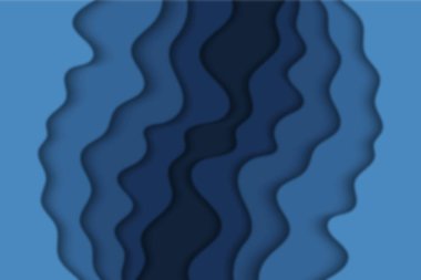 Tasarımınız için bulanık efektli soyut kıvrımlı dalga. Eğri çizgileri olan bir resim. Dalgalı kağıt kesimi arka plan. Bulanık.