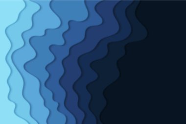 Tasarımınız için bulanık efektli soyut kıvrımlı dalga. Eğri çizgileri olan bir resim. Dalgalı kağıt kesimi arka plan. Bulanık.