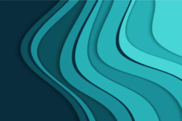 Abstract curved wave with blur effect for your design. Illustration with curves lines. Wavy paper cut background. Blur.