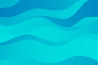 Eğri çizgileri olan soyut mavi soğuk illüstrasyon.